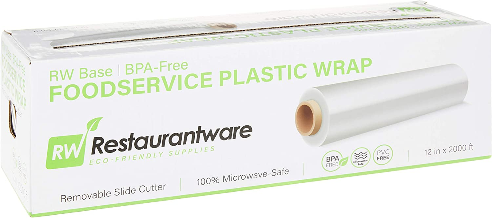 Base 12 Inch X 2000 Feet Cling Wrap, 1 Roll MicrowaveSafe Cling Film