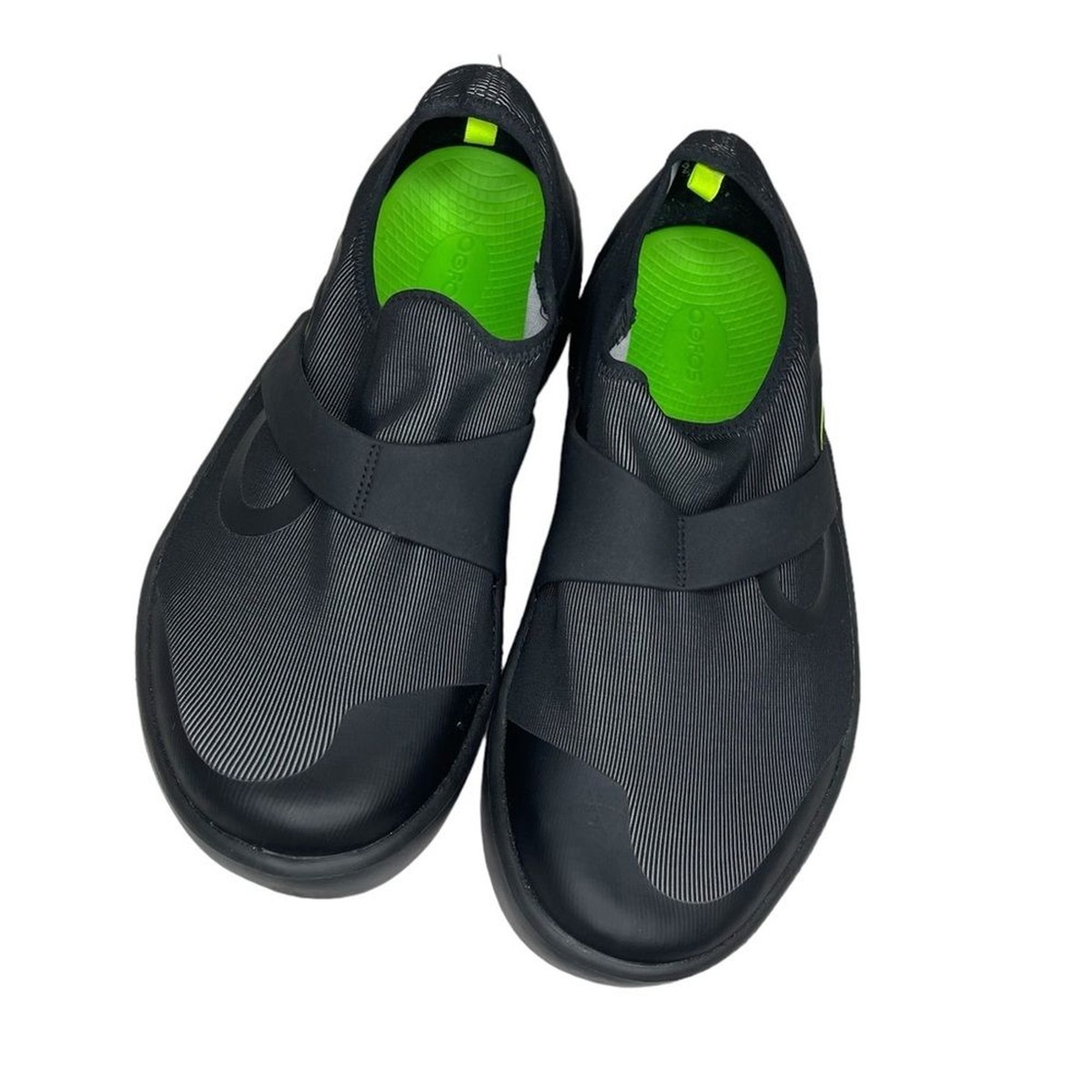 OOFOS Fibre Low Shoes Black Gray Men display picture 1