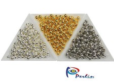 900 Metallperlen Set Spacer Zwischenteile Schmuckherstellung 4mm Gold Silber 