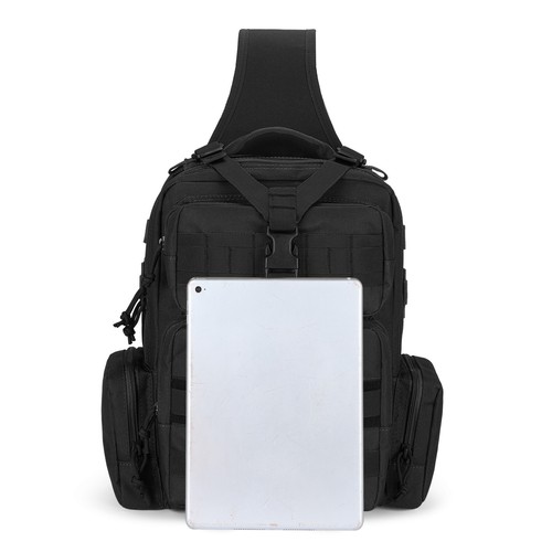 Military Tactical Sling Chest Bag Large Molle Crossbody Sports Shoulder Backpack - Picture 13 of 41