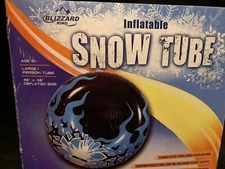 Blizzard KIng Inflatable Snow Tube 48 X 48 Inch Large 1 Person w/Handles New!