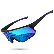 Ofwin Polarized Sports Standard, Matte Black Frame/Blue Mirror Lens