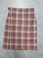 Highland Kilts Tartan Plaid Kilt Rust Multi Size Wool Age 9