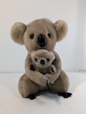 Dakin Koala With Baby Plush Vintage Stuffed Animal Hook And Loop Arms 1978 Korea