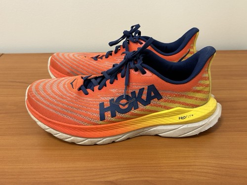 Scarpe da corsa uomo Hoka One One Mach 5 taglia UK 9,5 euro 44 giallo e arancione - Foto 4 di 8