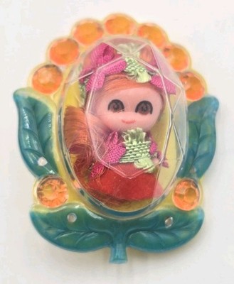 Mattel 1967 Jewelry Liddle Kiddles Flower Pin Brooch Redhead Brown Eyes Doll 