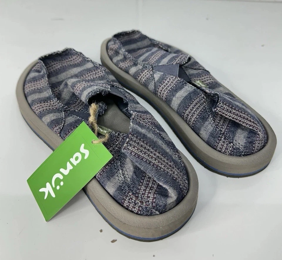 Sanuk молодежи тротуар серфер одеяло поскользнуться туфли Inidigo 1138850 / размер 3 - Изображение 4 из 4