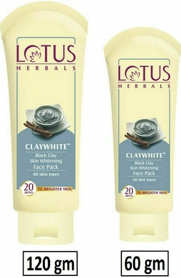 Lotus Herbals Claywhite Black Clay Skin Whitening Face Pack