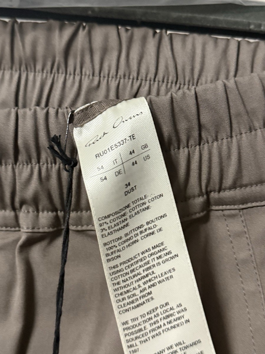 Rick Owens Mastodon Cargo Pants Dust | eBay