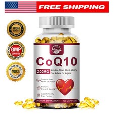 120 CoQ10 200mg Capsules - Heart Health  Cellular Energy Ubiquinol Support Cap