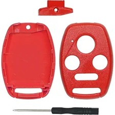 Key Fob Remote Red Shell Case Replacement fits 2003-2012 Accord / 2006-2013-Red