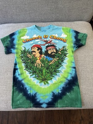 Cheech And Chong Tie Dye Liquid Blue Shirt M
