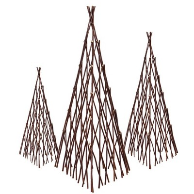 UNUS  Rankgitter 3er Set Rankpyramide Rankhilfe Rankobelisk Spalier 90-145cm