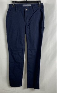 Carhartt Women's Rugged Flex Relaxed Fit Canvas Pants Navy Sz 2 Regular NWT