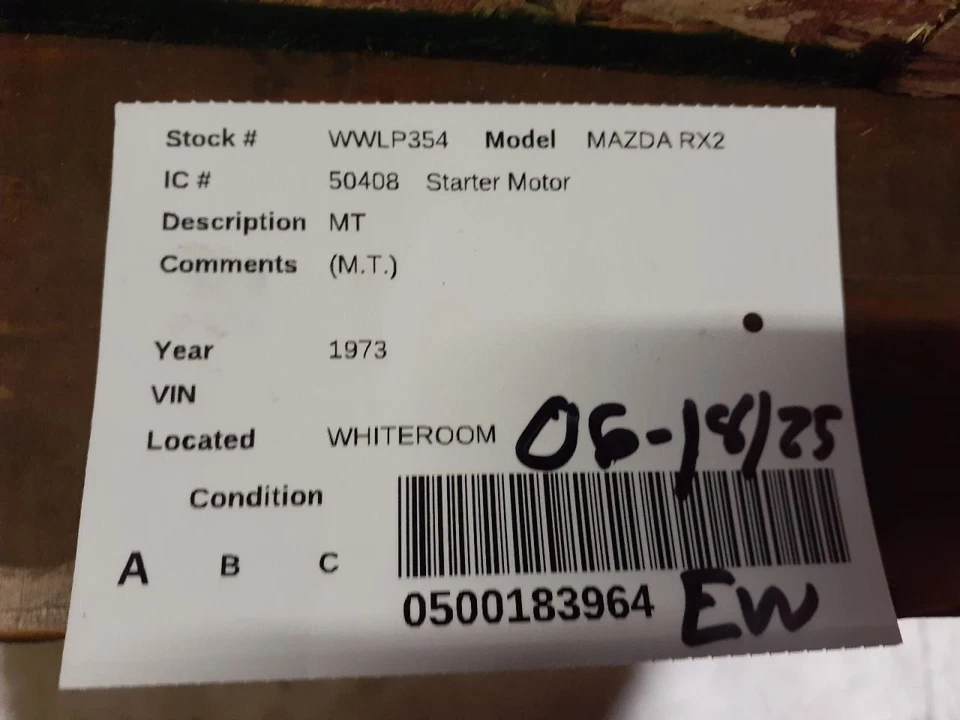 Motor de arranque compatible con 71-73 MAZDA RX2 591186 Foto 3 de 3