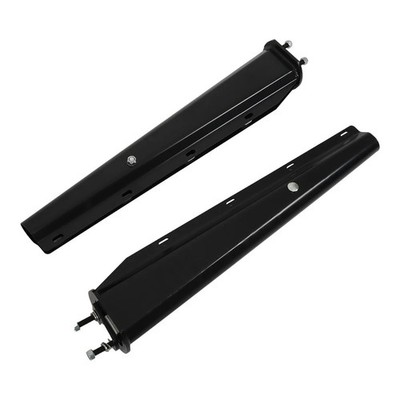 2 Pcs 2.5'' Semi Truck Spring Loaded Mud Flap Hangers Black Steel Straight 30''