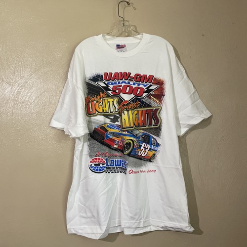 Lowe’s Motor Speedway In VTG UAW-GM Quality 500 2XL T Shirt October 2004 NEW OP - Picture 2 of 8