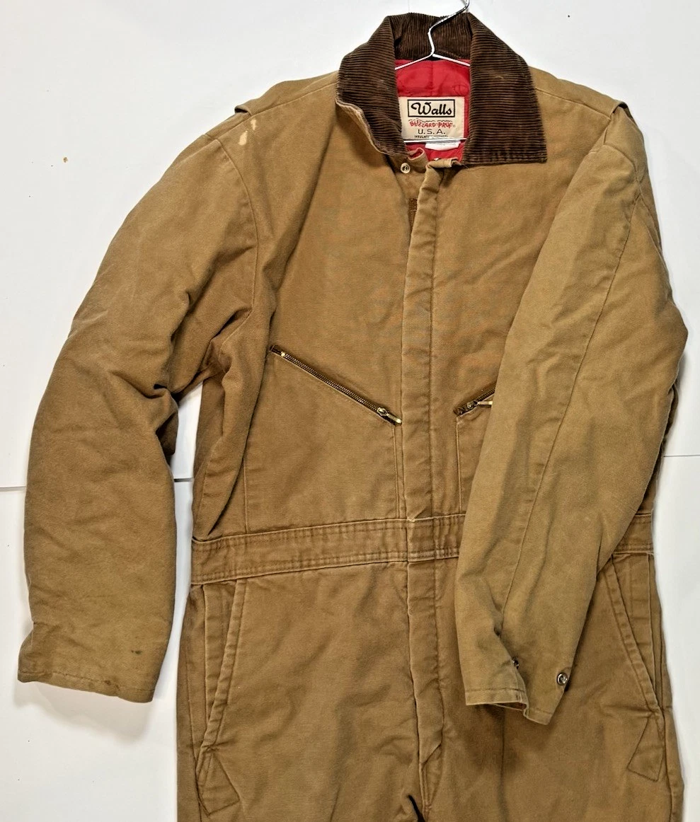 Vintage Walls Blizzard-Pruf Coveralls, Men’s M L Insulated warm outdoor workwear