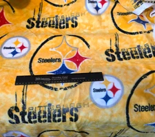 NFL Pittsburgh Steelers Tie-dye Yellow Fleece Craft Sewing Fabric 39 inches RARE