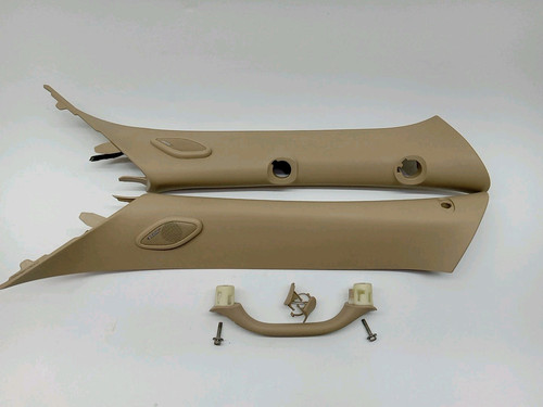 07-14 GM SUV Beige Tan LH RH Bose Tweeter A-Pillar Trim Panel Pair OEM