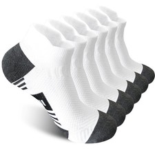 6 Pairs Mens Low Cut Ankle Socks,Comfort Wicking Breathable Cushioned Running...