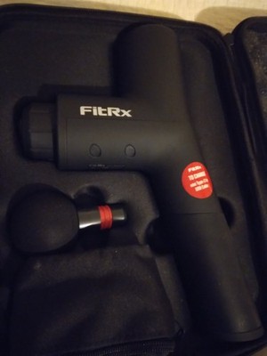 fitrx pro muscle massage gun ajustable settings and heads with case