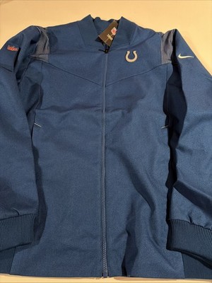 Nike NFL Indianapolis Colts Team Issue Sideline Coaches Bomber CW9231 Jacket L