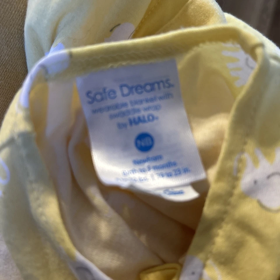 Saco de dormir Halo swaddle, elefantes amarelos tamanho recém-nascido 0-3 meses - Imagem 4 de 4