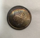 Tribute Indian Head Cent 1 Troy Ounce .999 Fine Silver Round-Rainbow Toning