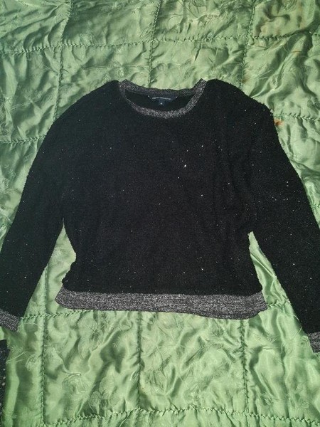 Women French Connection Sweater Black Acrylic 36 /