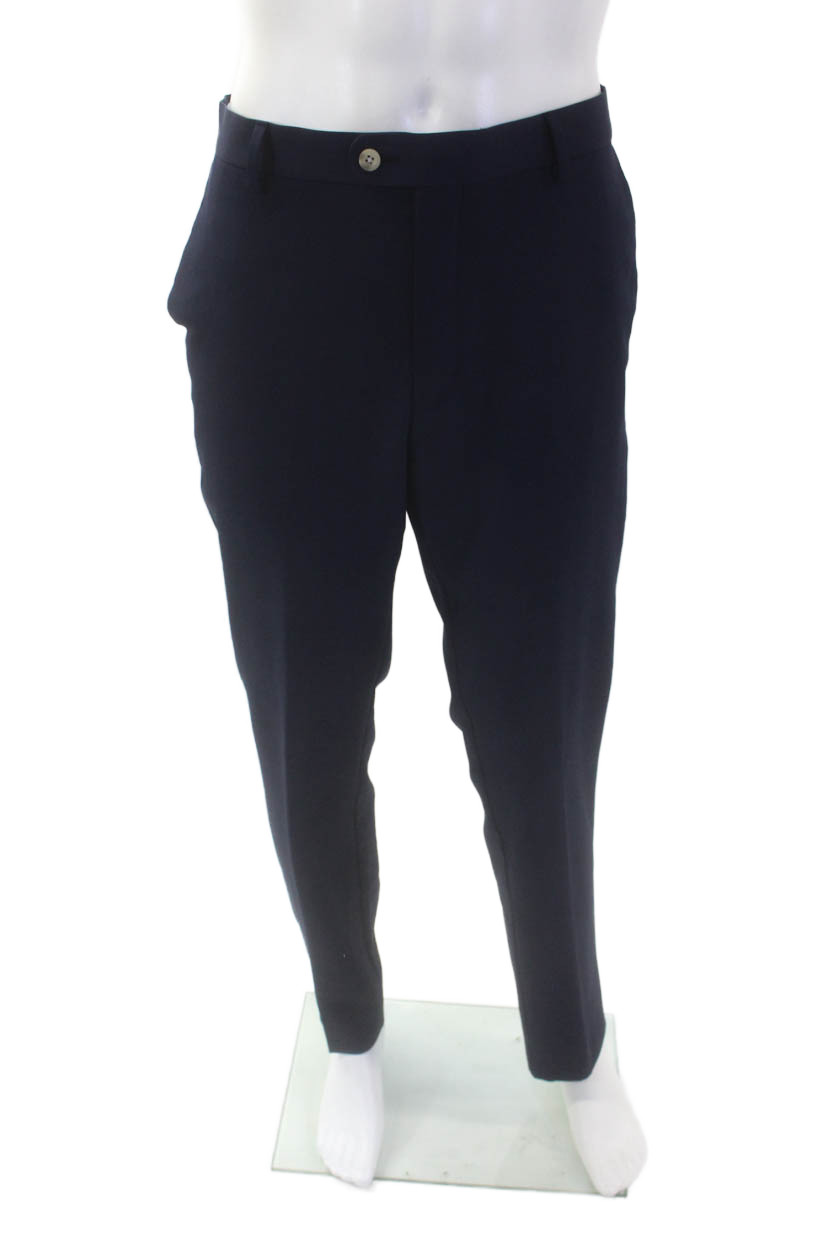 Peter Millar Mens Flat Front Solid Straight Leg D… - image 1