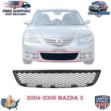 New Front Lower Bumper Grille Black Plastic Oem Replaces For 2004-2006 Mazda 3