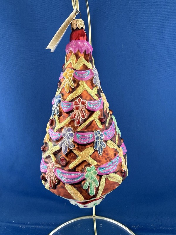 SIGNED Christopher Radko Vintage 1998 8” Gingerbread Tree-exquisitely Decorated