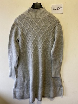 Bon Prix Rainbow Grau Gestrickt Midi Kleid Klein - UK 10/12 (fmn40-21)