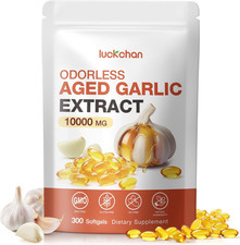 Aged Garlic Extract - 10000mg High Potency Odorless Garlic Supplements for Heart