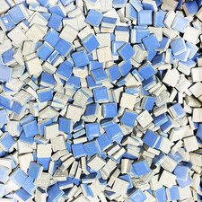 15Mm Blue Mini Ceramic Floor Tile Mosaic Tiles for Crafts, Colorful Ceramic Mosa