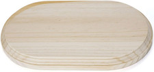 Pedana in Legno Di Pino Massiccio Ovale Inf. 16 X 9 Cm. Sup. 14 X 7 Cm. Alt. 1,5