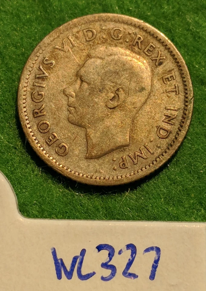 1939 Canadian Silver Dime – VF20 • WWII Period Coin • 80% Silver • KM# 33 - Image 3 of 4