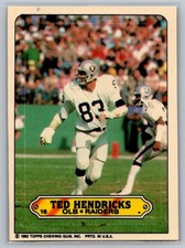 1983 Topps #16 Ted Hendricks Stickers