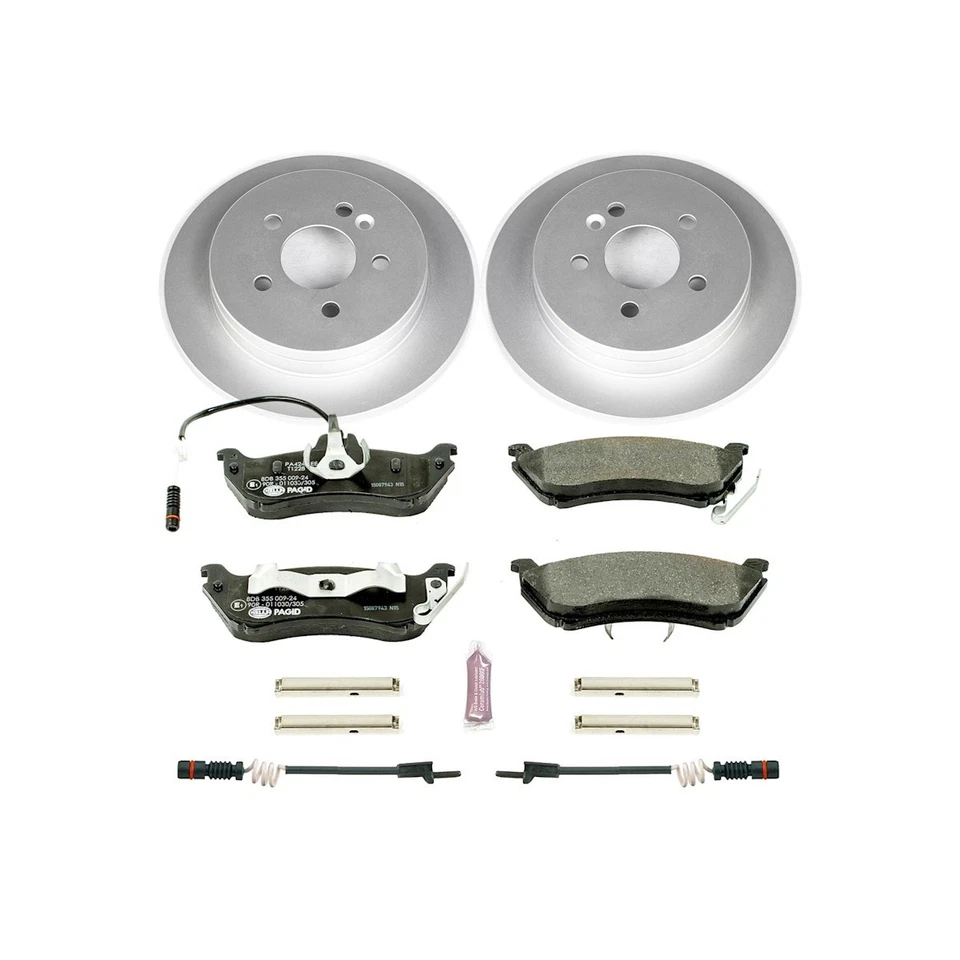ESK866 Powerstop Juego de 2 Ruedas Disco de Freno y Kits de Pastillas Traseras para MB Mercedes ML350 Foto 2 de 2