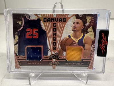 2023 Leaf Art Of Sport Stephen Curry Steve Kerr Dual Relic #10/35 GAME WORN