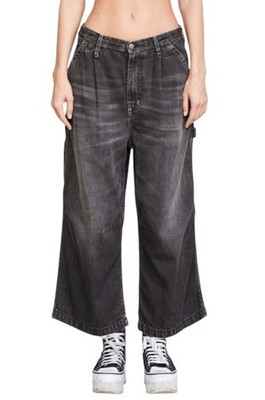 R13 Crop Wideleg Carpenter Damenjeans W26 Ellery Schwarz RRP899