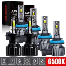 For Ford Fusion 2006-2016 LED Headlights High Low Beam Fog Light Bulbs Kit White