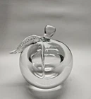 Vintage Alfredo Barbini Murano Glass Peach Paperweight Bookend 5" Tall