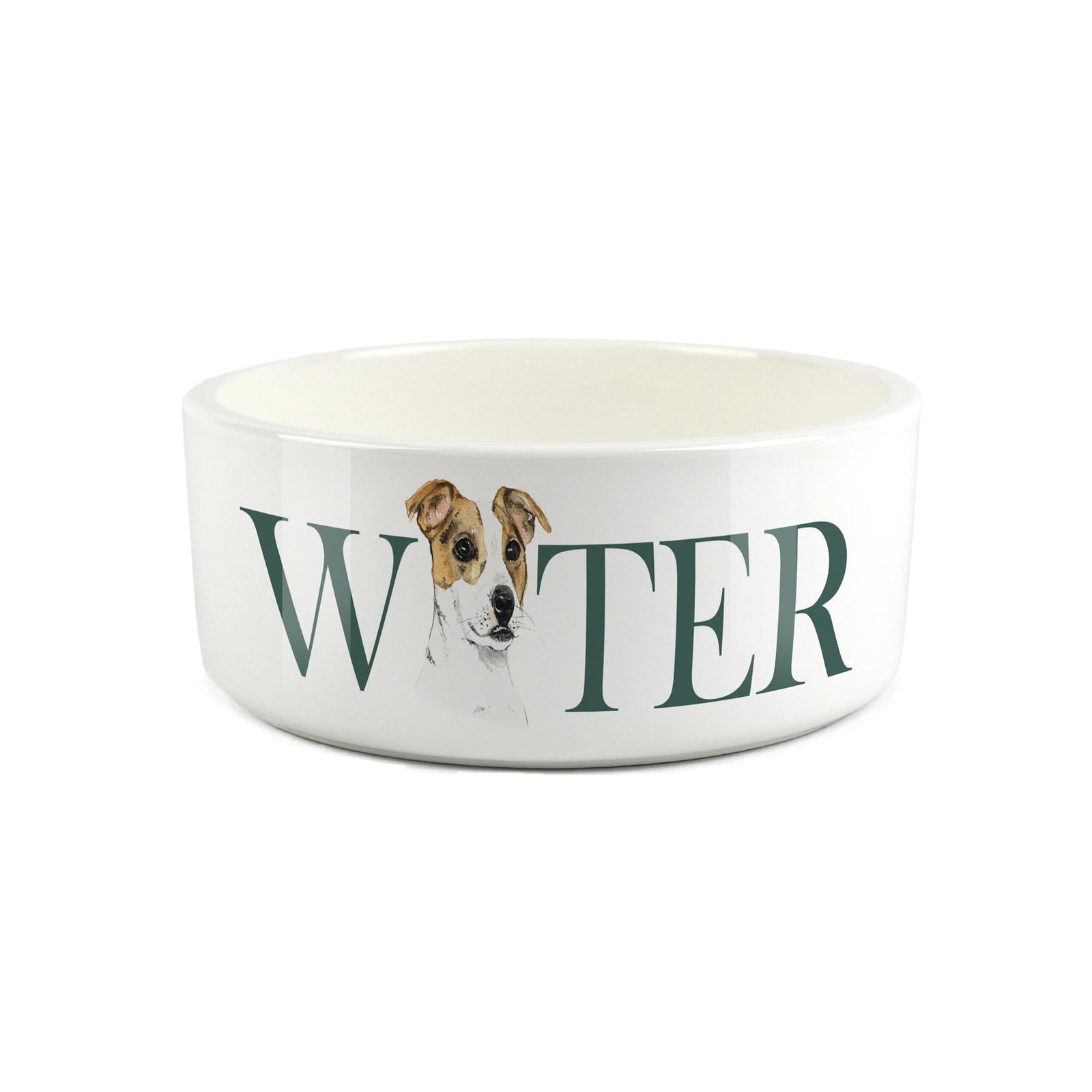 Jack Russell Pet Bowl - Dog Portrait Large Ceramic Water Bowl/Dish Dog Gift