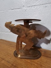 Art Deco Chase Copper Pretzel Man Stand 1930's Mid Century Modern
