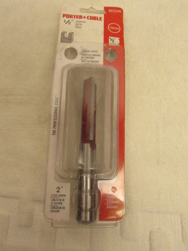 Porter Cable Router Bit 43721 Straight Bit 2 Flute 1/2 Shk 1/2 Cut 2" depth Tool