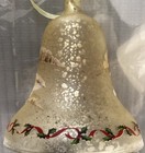Bell Shape Blown Glass Ornament HUTSCHENREUTHER ?? Painted Skating Scene Germany — photo 4