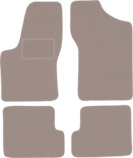 Fußmatten Automatten Velours Beige für Fiat Seicento 1998-2010 4-tlg