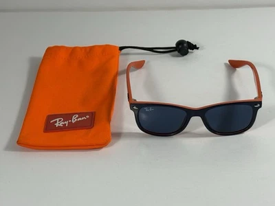 Ray-Ban RJ9052S 178/80 Boys Sunglasses Blue Orange Plastic Blue Lens with Pouch - Image 1 of 4